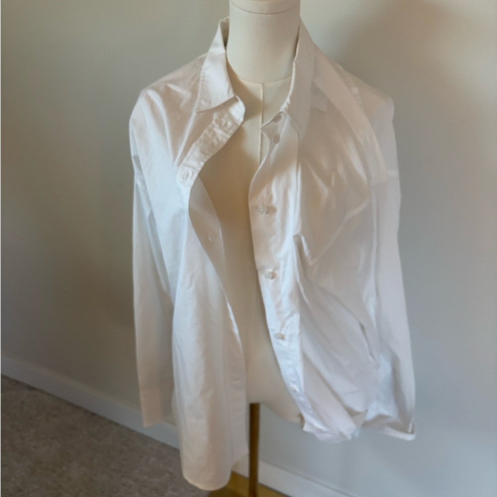 J. Crew White Casual Button Down Shirt